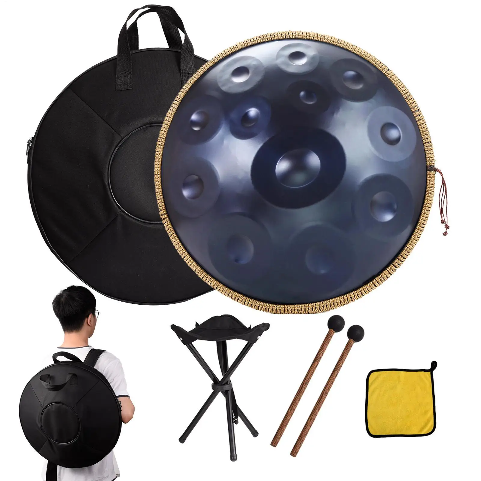 Hand Pan Drums for Adults, 22 Inches D Minor Drum 12 Notes, Musical Supplies, Multifunctional Percussion Pan for Family Gathering
Hand Pan Drums for Adults, 22 Inches D Minor Drum 12 Notes, Musical Supplies, Multifunctional Percussion Pan for Family Gathering