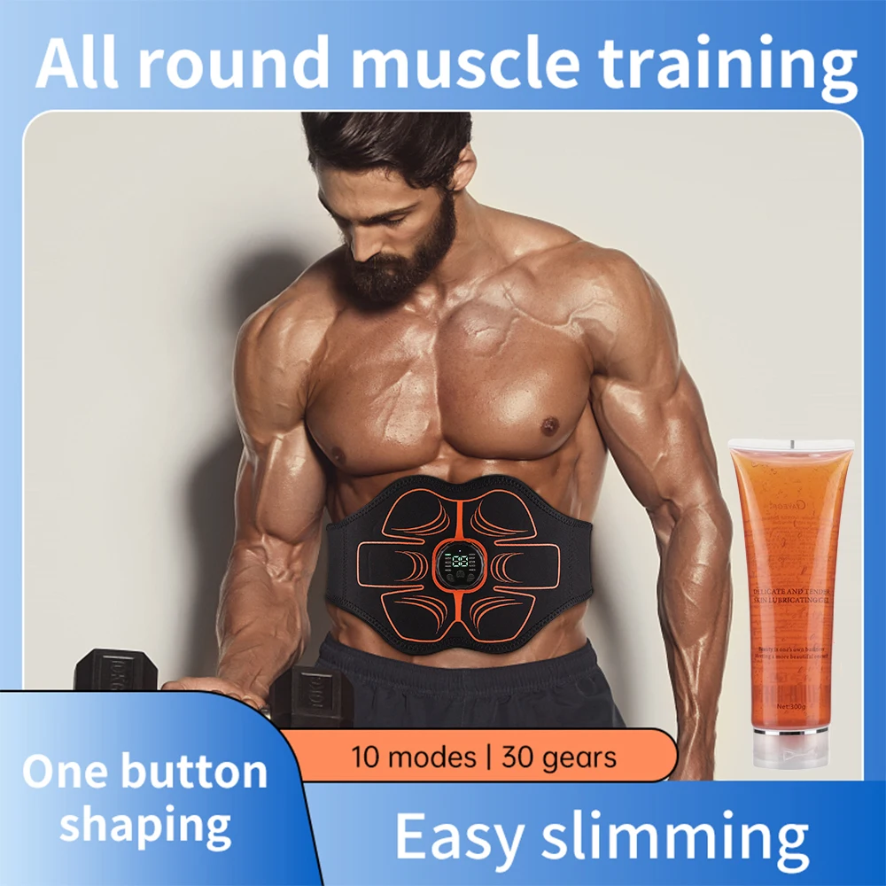 EMS Abdominal Belt 10 Modes 30 Levels Rechargeable Ab Stimulator Muscle Toner Portable Waist Trainer for Men Women Home Office
EMS Abdominal Belt 10 Modes 30 Levels Rechargeable Ab Stimulator Muscle Toner Portable Waist Trainer for Men Women Home Office