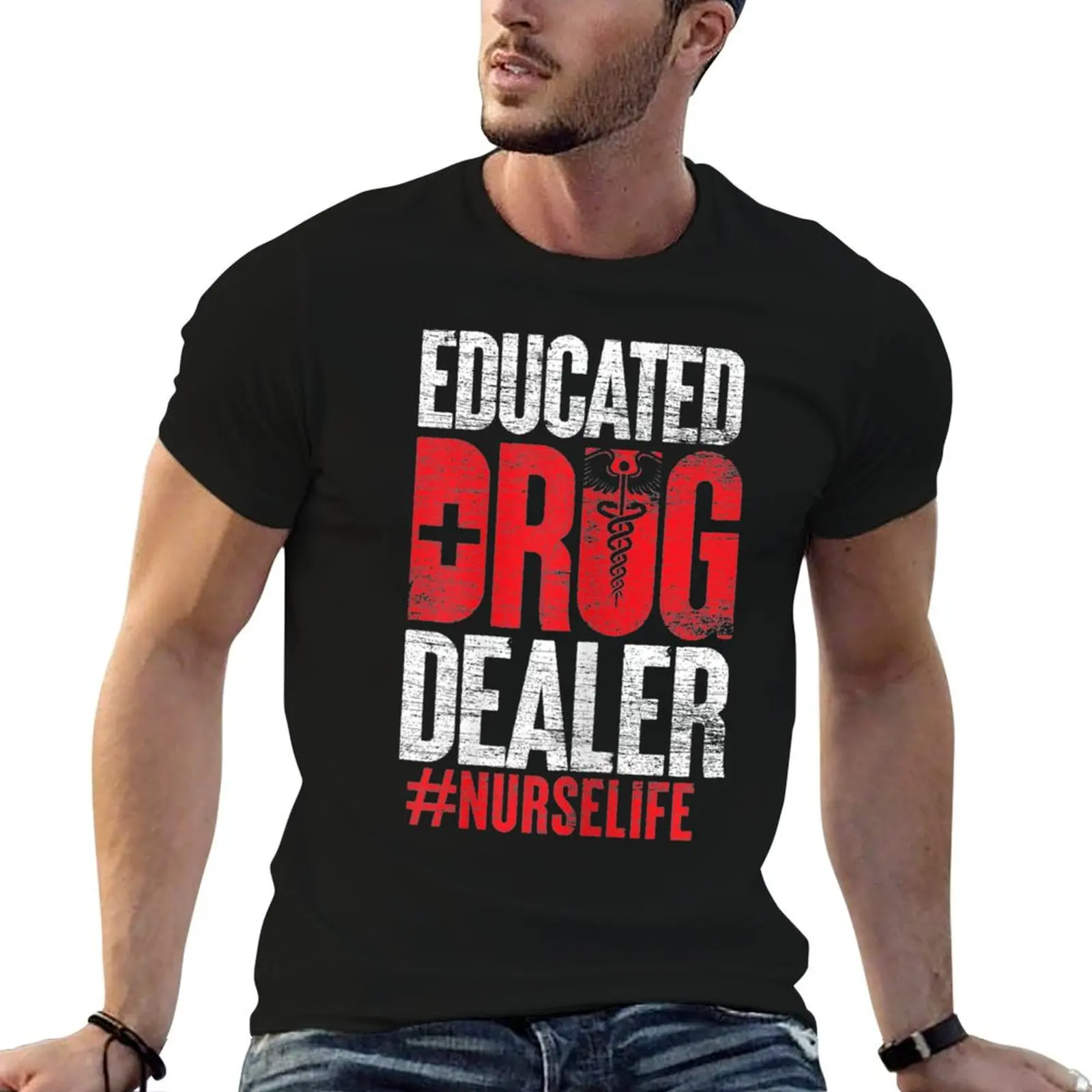 Educated Drug Dealer Nurse T-Shirt t shirts for man cotton soft t shirts for man graphic tees t shirt man plain T-shirt
Educated Drug Dealer Nurse T-Shirt t shirts for man cotton soft t shirts for man graphic tees t shirt man plain T-shirt
