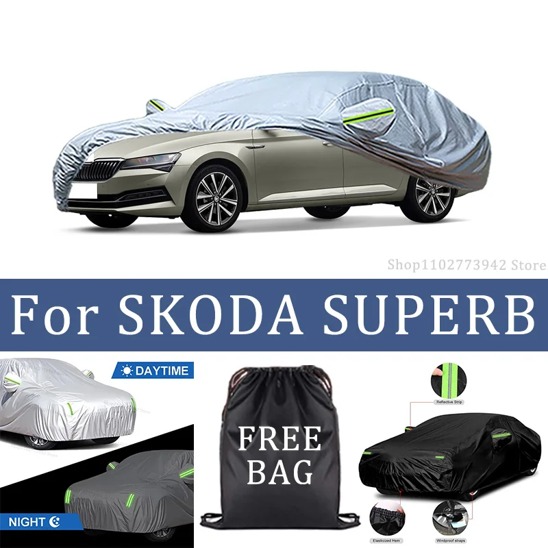For SKODA SUPERB Car Cover Full Covers with Reflective Strip Dustproof UV Scratch-Resistant Sunscreen Protective cover
For SKODA SUPERB Car Cover Full Covers with Reflective Strip Dustproof UV Scratch-Resistant Sunscreen Protective cover