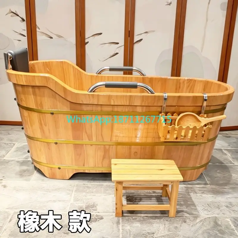 Oak soaking barrel, cedar wood adult soaking barrel, bath barrel, solid wood bathtub, wooden bathtub
Oak soaking barrel, cedar wood adult soaking barrel, bath barrel, solid wood bathtub, wooden bathtub