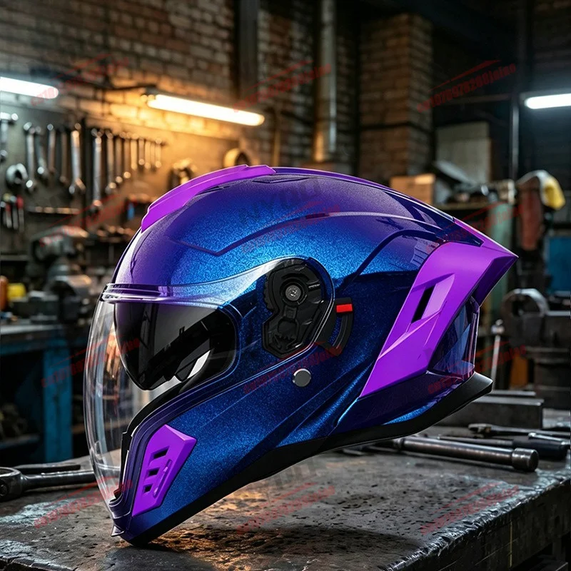 New Motorcycle Dual Lens Exposed Face Helmet Men's and Women's Four Season Models Large Tail Wing Motorcycle Full Face Helmet
New Motorcycle Dual Lens Exposed Face Helmet Men's and Women's Four Season Models Large Tail Wing Motorcycle Full Face Helmet