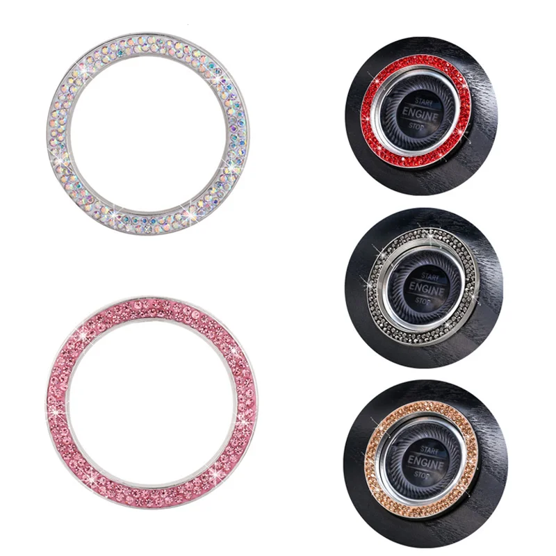 Rhinestone Bling Car Accessories One-Key Car Engine Ignition Start Stop Button Crystal Ring Decoration Sticker Cover
Rhinestone Bling Car Accessories One-Key Car Engine Ignition Start Stop Button Crystal Ring Decoration Sticker Cover