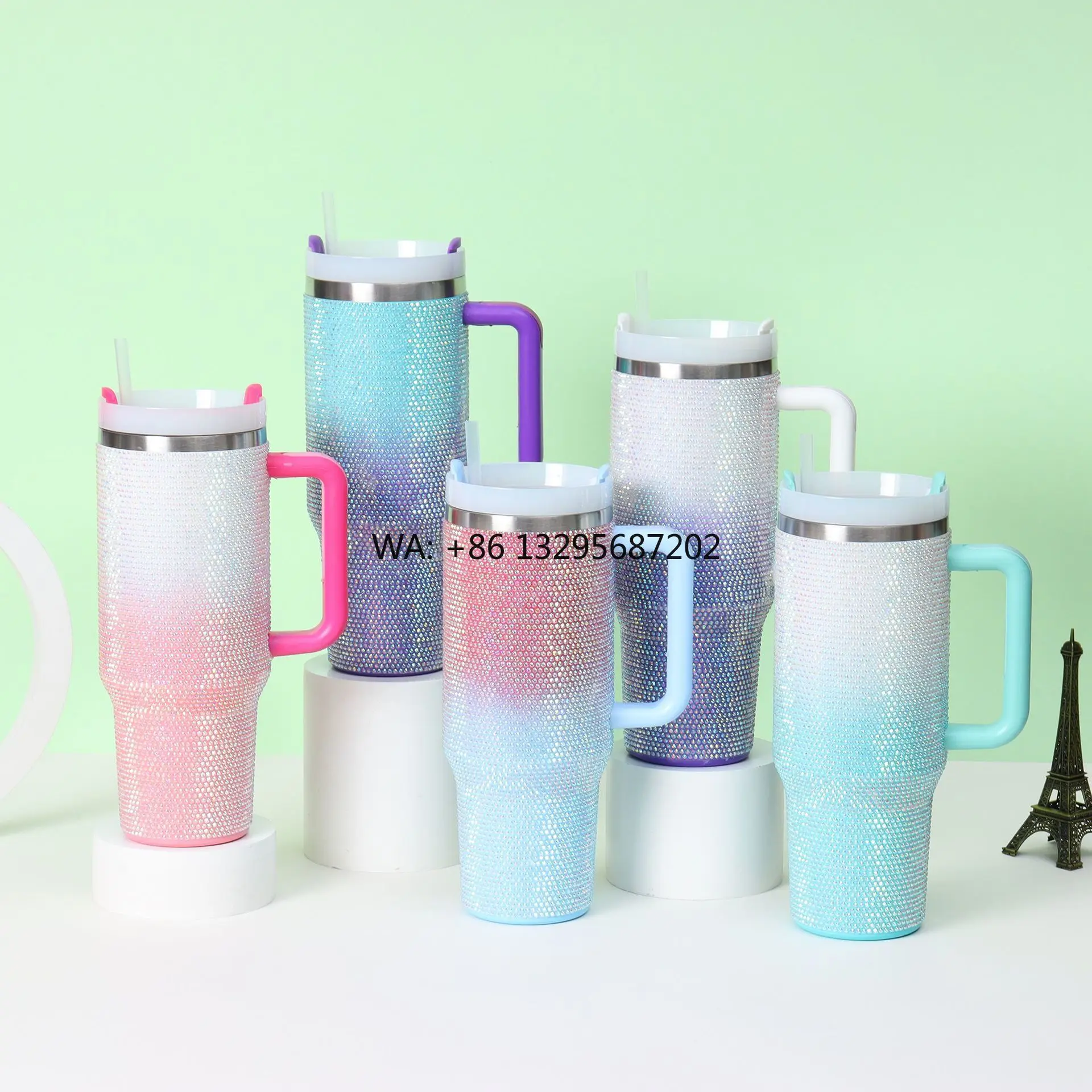 Low Price Portable 40oz Gradient Color Rhinestone Tumbler Shiny Stainless Steel Thermos Travel Mug for Hot and Cold Beverages
Low Price Portable 40oz Gradient Color Rhinestone Tumbler Shiny Stainless Steel Thermos Travel Mug for Hot and Cold Beverages