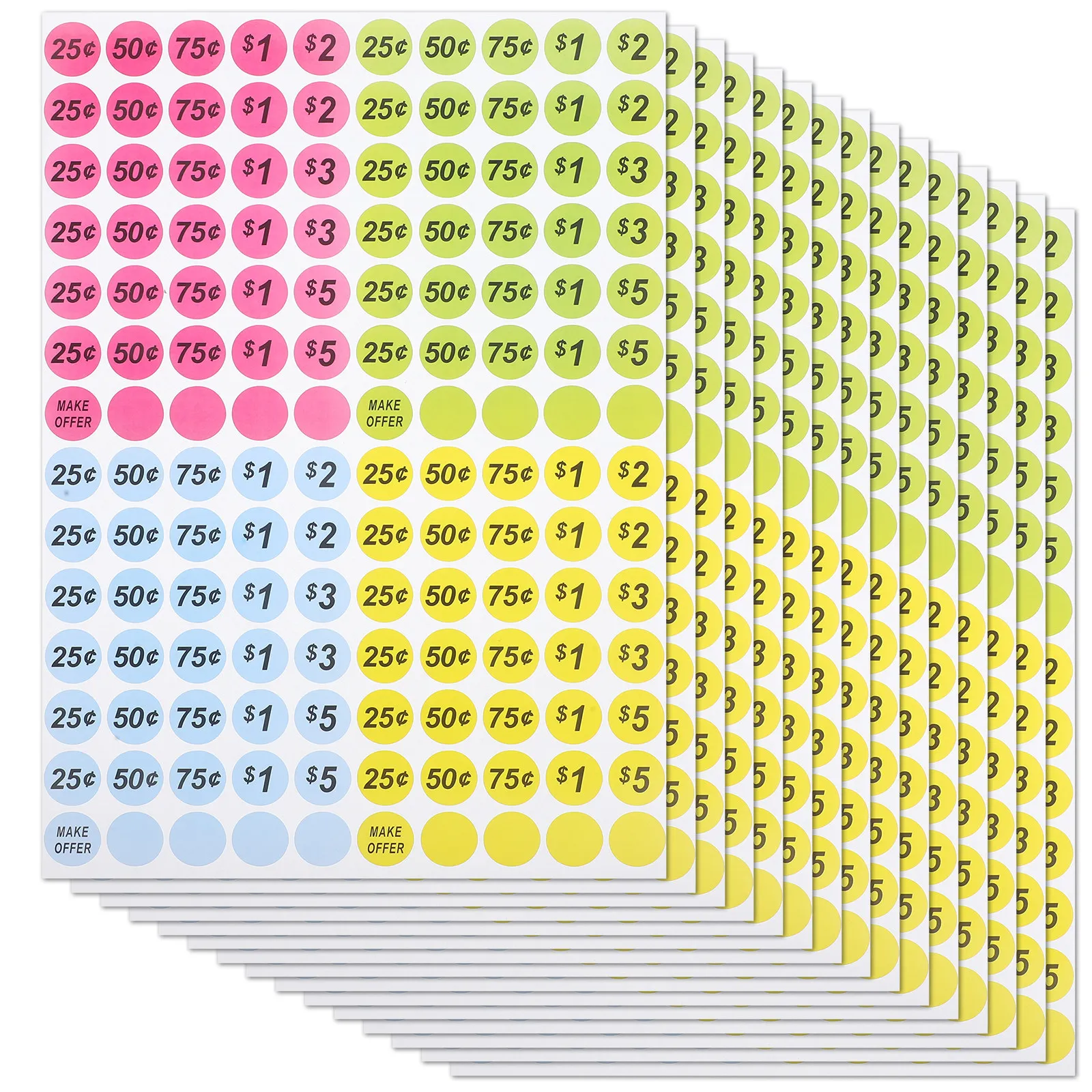 25 Sheets Round Pre-Priced Decals Colorful Price Stickers for Market Supermarket Mall Shops Creative Pricing Labels
25 Sheets Round Pre-Priced Decals Colorful Price Stickers for Market Supermarket Mall Shops Creative Pricing Labels