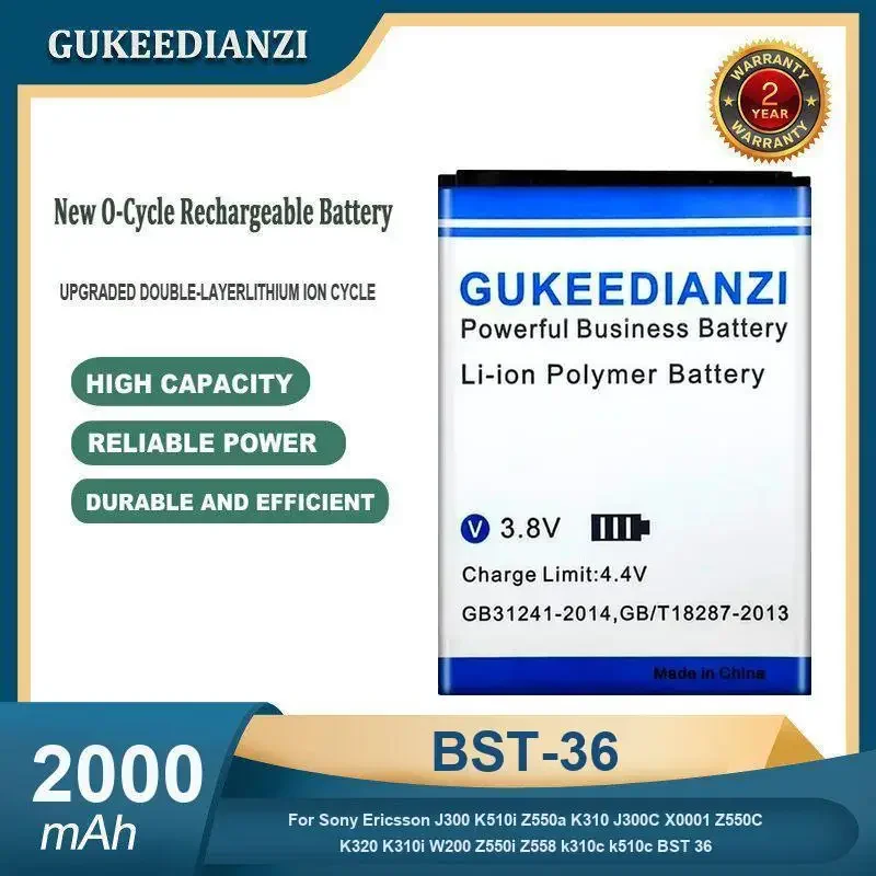 Аккумулятор BST-36 емкостью 2000 мАч для Sony Ericsson J300 K510i Z550a K310 J300C X0001 Z550C K320 K310i W200 Z550i Z558 k310c k510c BST 36
Аккумулятор BST-36 емкостью 2000 мАч для Sony Ericsson J300 K510i Z550a K310 J300C X0001 Z550C K320 K310i W200 Z550i Z558 k310c k510c BST 36