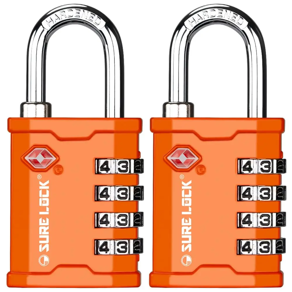 TSA Accepted 4 Dig Heavy Duty Big Combination Luggage Padlock All Metal Travel Lock for Equipment Hard Case Luggage Gun Case
TSA Accepted 4 Dig Heavy Duty Big Combination Luggage Padlock All Metal Travel Lock for Equipment Hard Case Luggage Gun Case