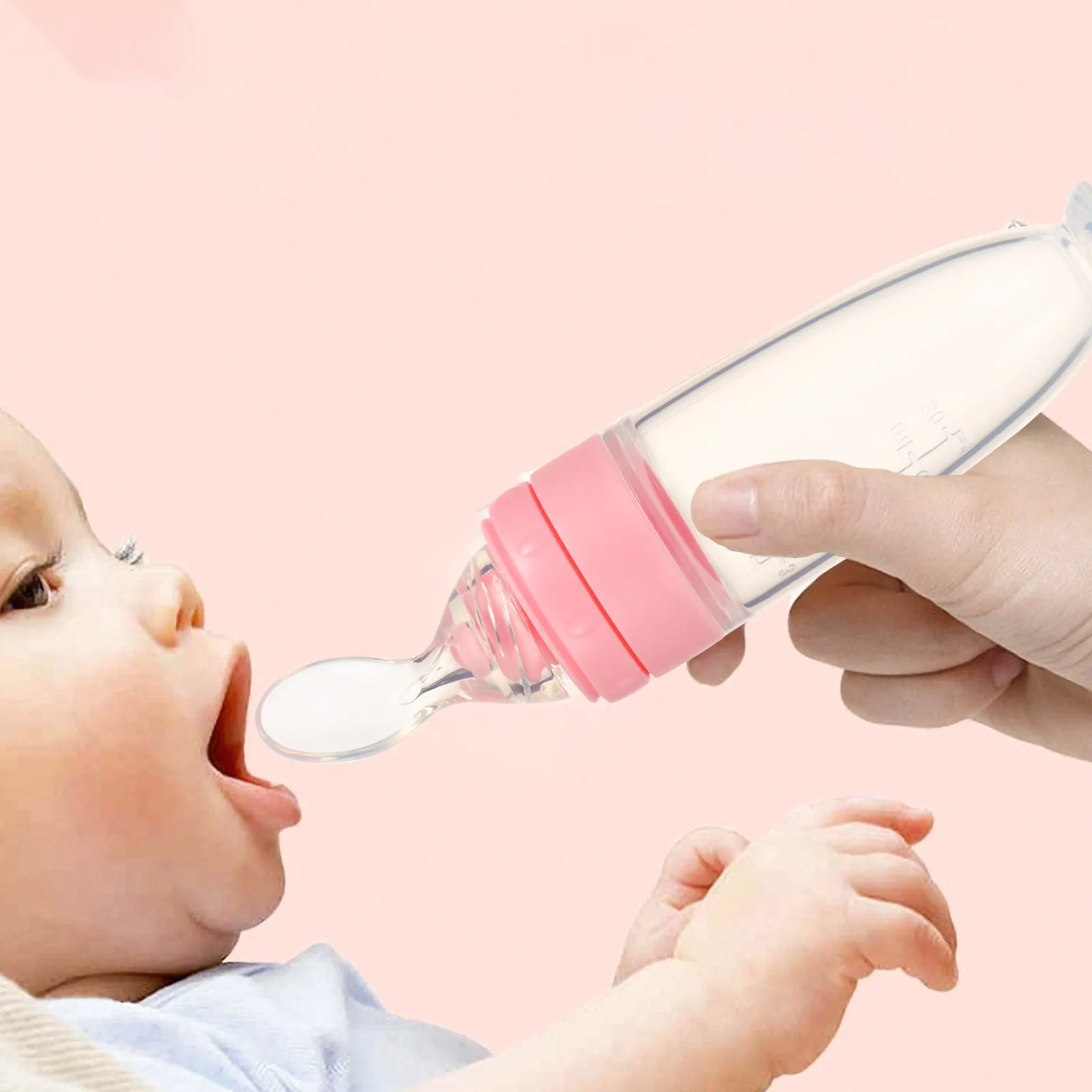 Silicone Baby Feeding Spoon Squeeze Feeder Bottle Compact Portable Lightweight With Suction Base For High-Chair Tray Food
Silicone Baby Feeding Spoon Squeeze Feeder Bottle Compact Portable Lightweight With Suction Base For High-Chair Tray Food