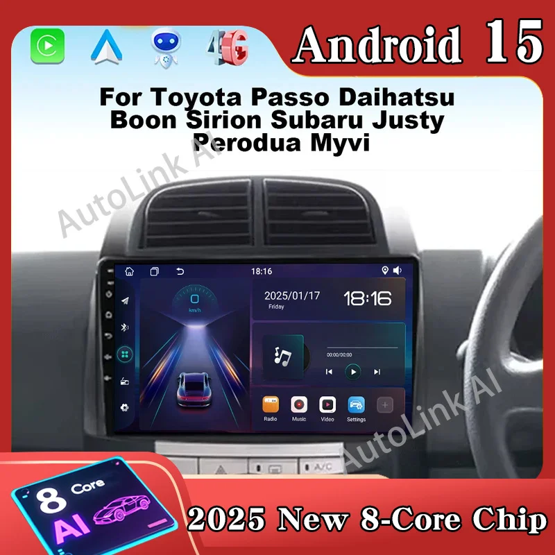 Android 15 Carplay For Toyota Passo Daihatsu Boon Sirion Subaru Justy Perodua Myvi Car Radio Auto 4G GPS Navigation Multimedia
Android 15 Carplay For Toyota Passo Daihatsu Boon Sirion Subaru Justy Perodua Myvi Car Radio Auto 4G GPS Navigation Multimedia