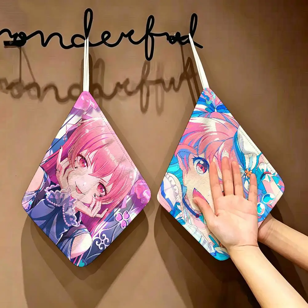 Anime MORE MORE JUMP Momoi Airi Hanging Style Hand Wiping Towel, Polyester Cotton, Anti-fade for Indoor Kitchen Living Room
Anime MORE MORE JUMP Momoi Airi Hanging Style Hand Wiping Towel, Polyester Cotton, Anti-fade for Indoor Kitchen Living Room