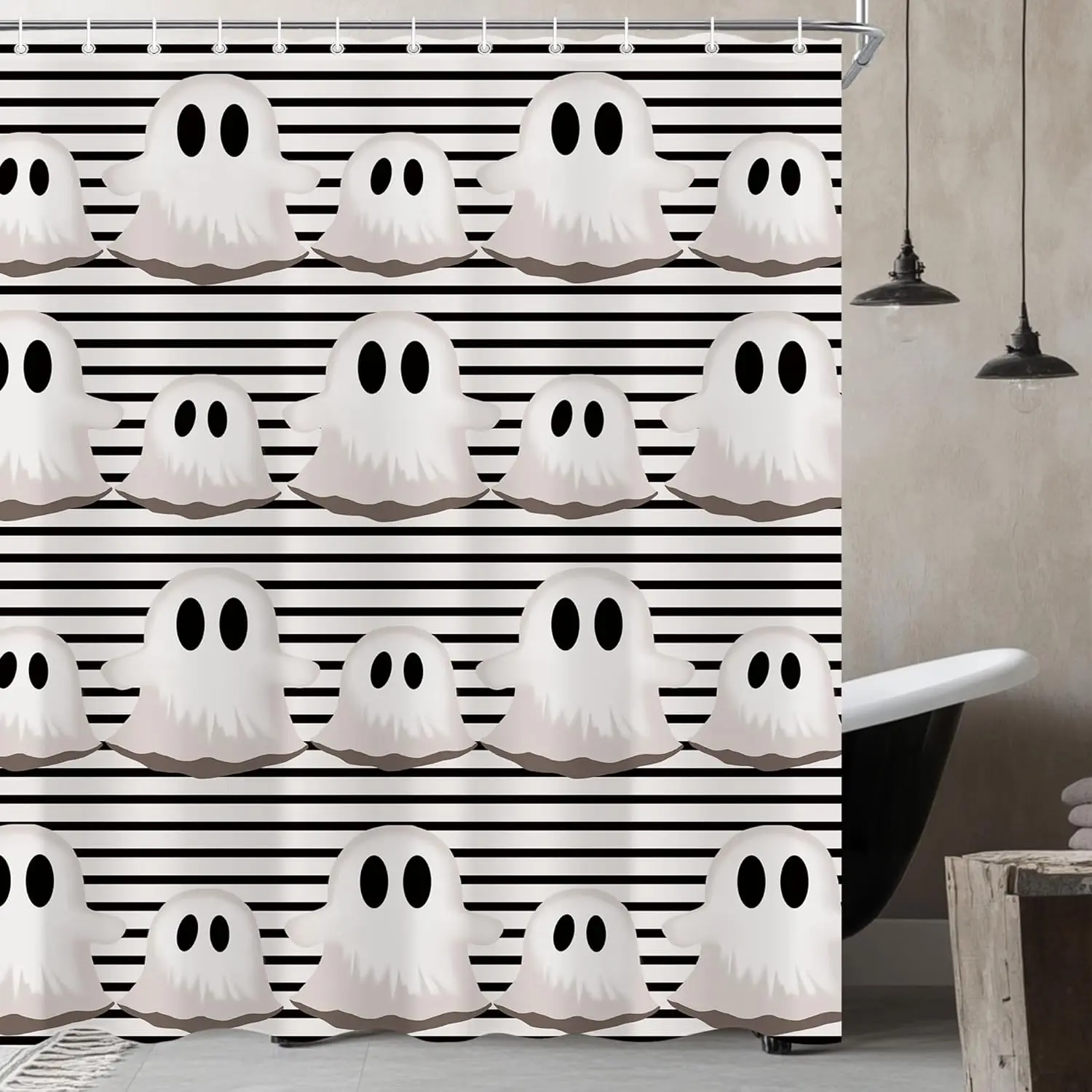 Хэллоуин Черно-Белый Призрак Занавеска Для Душа Милая Моторошная Полоса Прекрасный Хэллоуин Занавеска Для Ванны Декор
Хэллоуин Черно-Белый Призрак Занавеска Для Душа Милая Моторошная Полоса Прекрасный Хэллоуин Занавеска Для Ванны Декор