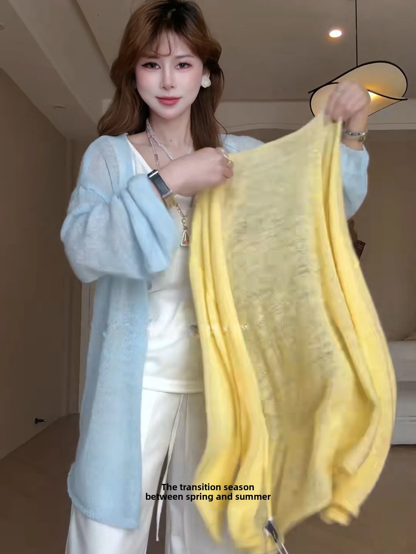 Laid-back Style Knitted Shoulder Wrap Women's Summer Lightweight Loose Outerwear Sun Protection Cardigan Layering Top
Laid-back Style Knitted Shoulder Wrap Women's Summer Lightweight Loose Outerwear Sun Protection Cardigan Layering Top