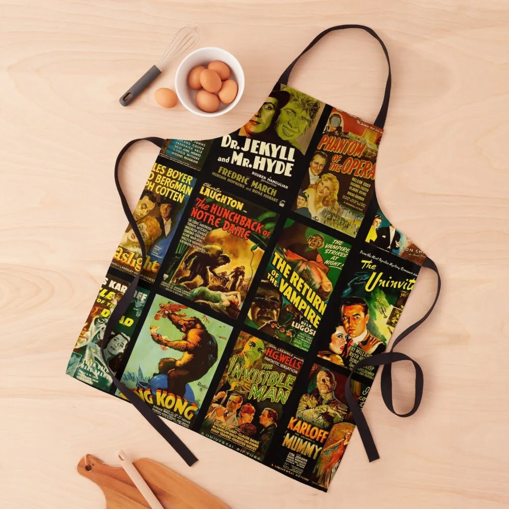 Vintage Classic Horror Monster Movie Posters Apron For Kitchen Women Women's Dresses Apron
Vintage Classic Horror Monster Movie Posters Apron For Kitchen Women Women's Dresses Apron