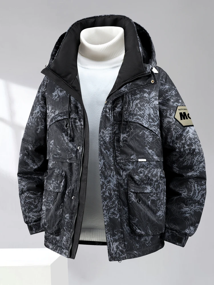 plus Size Men's Cotton Jaet Winter Thiened Camouflage down Cotton Coat Warm Long Sve Hooded Zipper Closure Casual Coat
plus Size Men's Cotton Jaet Winter Thiened Camouflage down Cotton Coat Warm Long Sve Hooded Zipper Closure Casual Coat