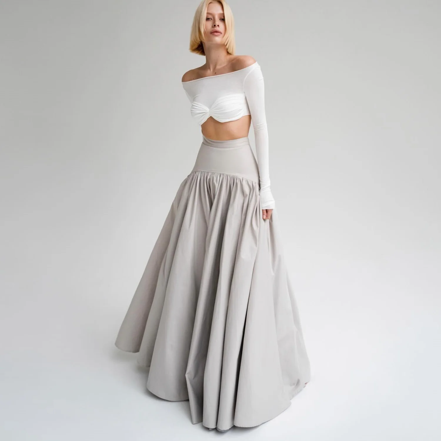 Elegant Silver Taffeta Women's Skirt High Quality Ruffled Long Prom Party Skirts Ladies Formal Outfits Custom Made Skirt
Elegant Silver Taffeta Women's Skirt High Quality Ruffled Long Prom Party Skirts Ladies Formal Outfits Custom Made Skirt