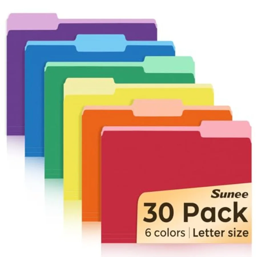 File Folders, 30 Pack Manilla Folders 8.5 x 11, Colo File Folders Home Office School Supplies for Documents Files Paper
File Folders, 30 Pack Manilla Folders 8.5 x 11, Colo File Folders Home Office School Supplies for Documents Files Paper