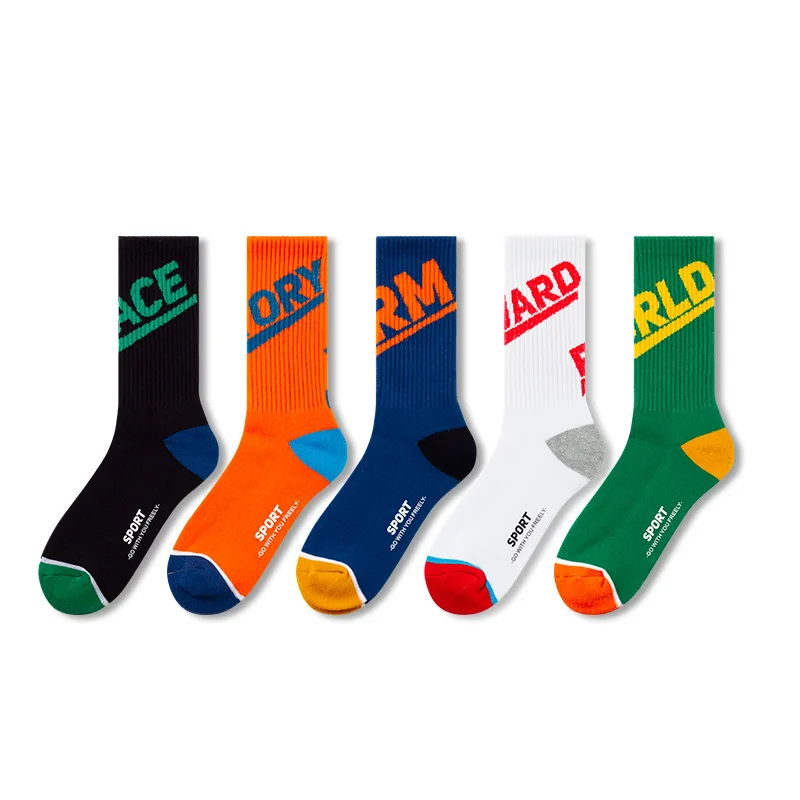 Spring Summer Cotton Sporty Socks Letters Pattern Funny Skateboard Socks Happy Hip Hop Basketball Socks Streetwear Couple Socks
Spring Summer Cotton Sporty Socks Letters Pattern Funny Skateboard Socks Happy Hip Hop Basketball Socks Streetwear Couple Socks