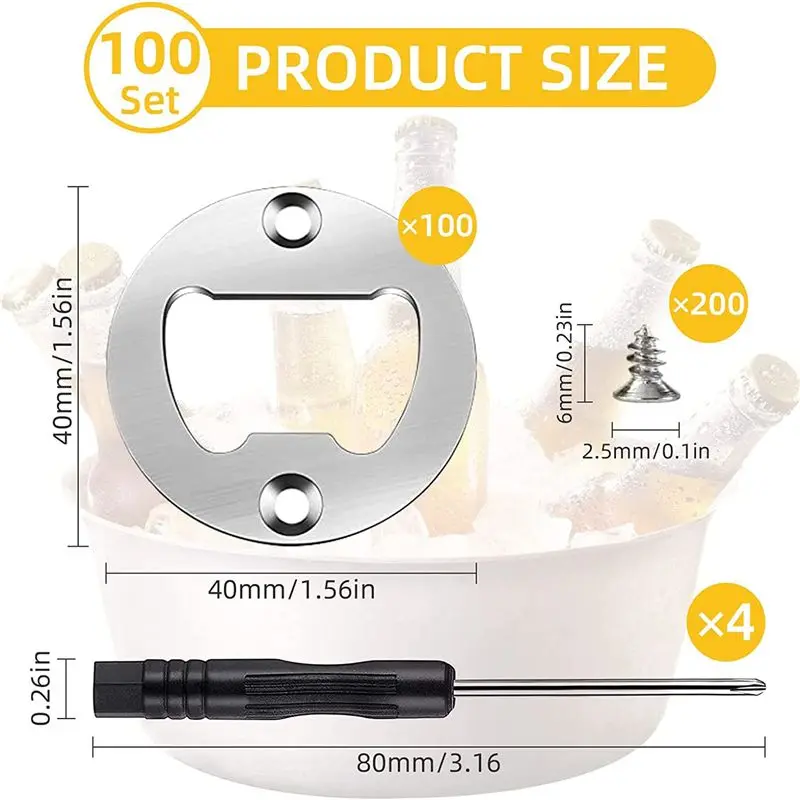 A97G 100 Set Bottle Opener Insert DIY Bottle Opener Hardware Metal Bottle Opener Hardware Beer Bottle Opener DIY
A97G 100 Set Bottle Opener Insert DIY Bottle Opener Hardware Metal Bottle Opener Hardware Beer Bottle Opener DIY