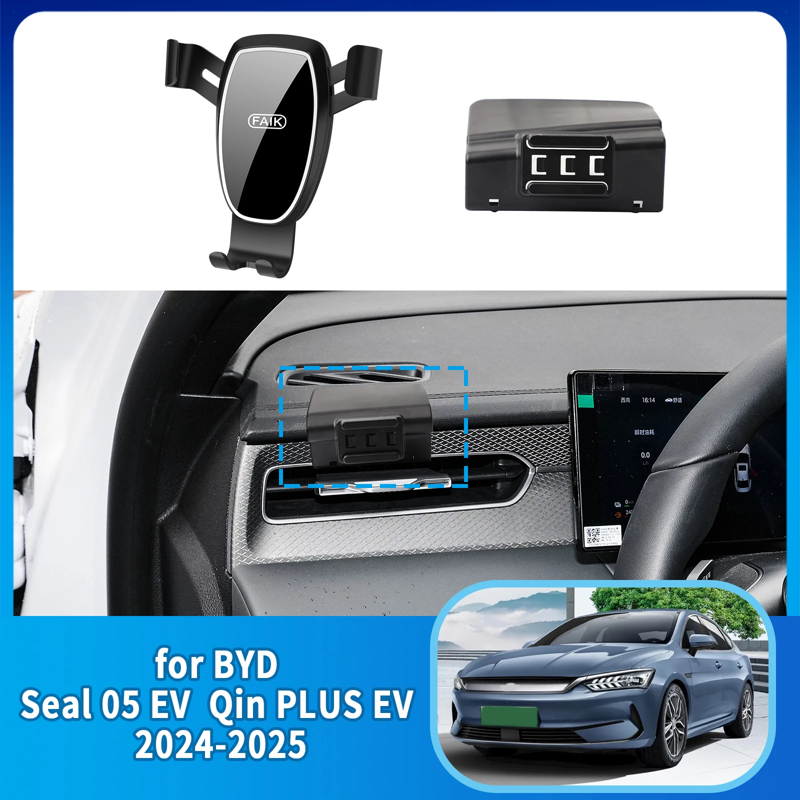 Navigation Stand Auto Accessories Car Mobile Phone Holder for BYD Seal 05 EV Qin PLUS EV 2024 2025 GPS Bracket
Navigation Stand Auto Accessories Car Mobile Phone Holder for BYD Seal 05 EV Qin PLUS EV 2024 2025 GPS Bracket