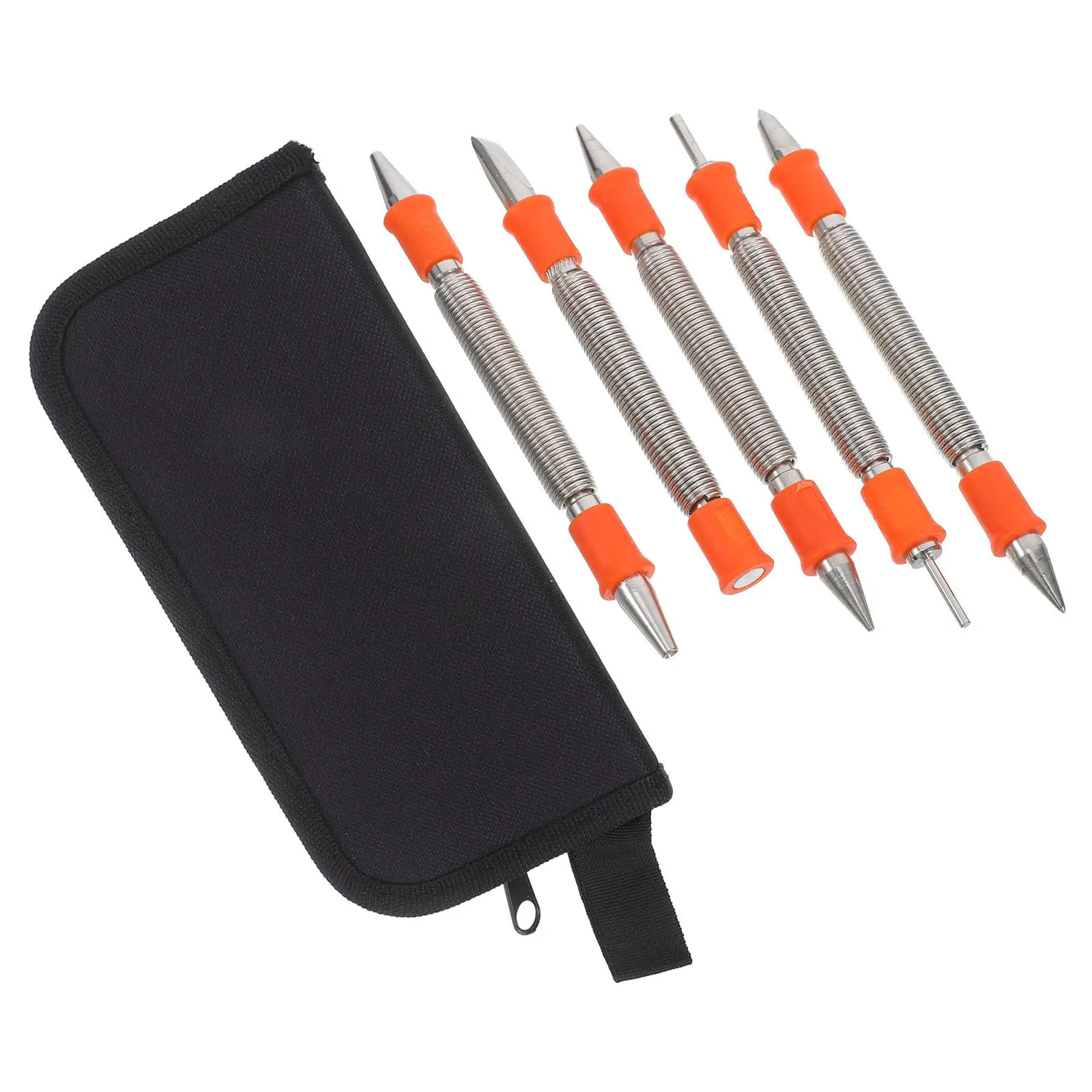 5pcs Spring Nail Set Punch Kit Door Hinge Tool Spring Loaded Center Punch Pin Removal Cold Chisel Carpentry Tools
5pcs Spring Nail Set Punch Kit Door Hinge Tool Spring Loaded Center Punch Pin Removal Cold Chisel Carpentry Tools