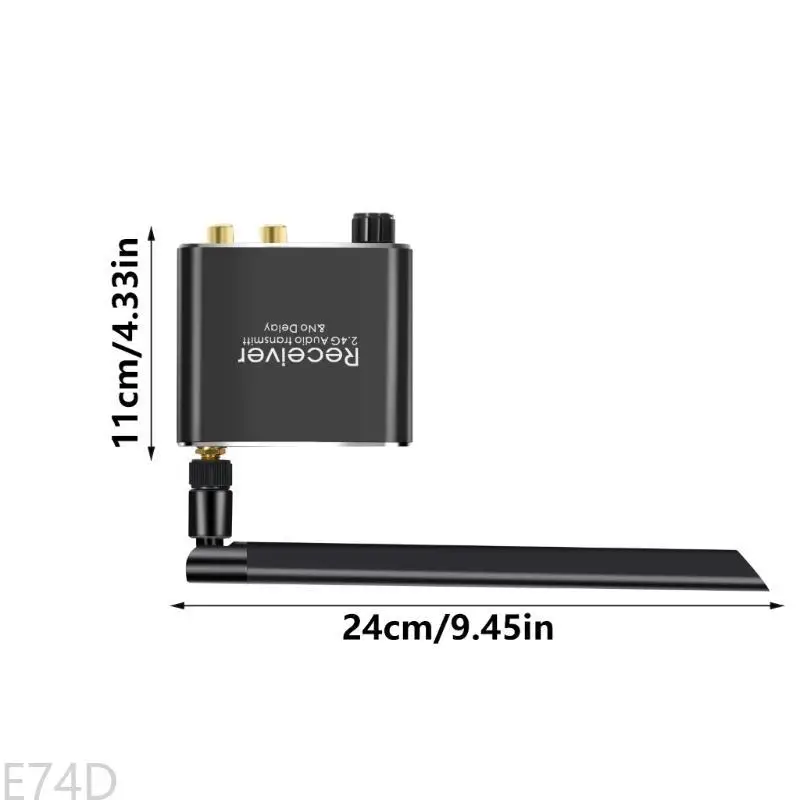 E74D Wireless Sound Transmitter Receiver Low Delay for TV PC Player Easy Connection
E74D Wireless Sound Transmitter Receiver Low Delay for TV PC Player Easy Connection