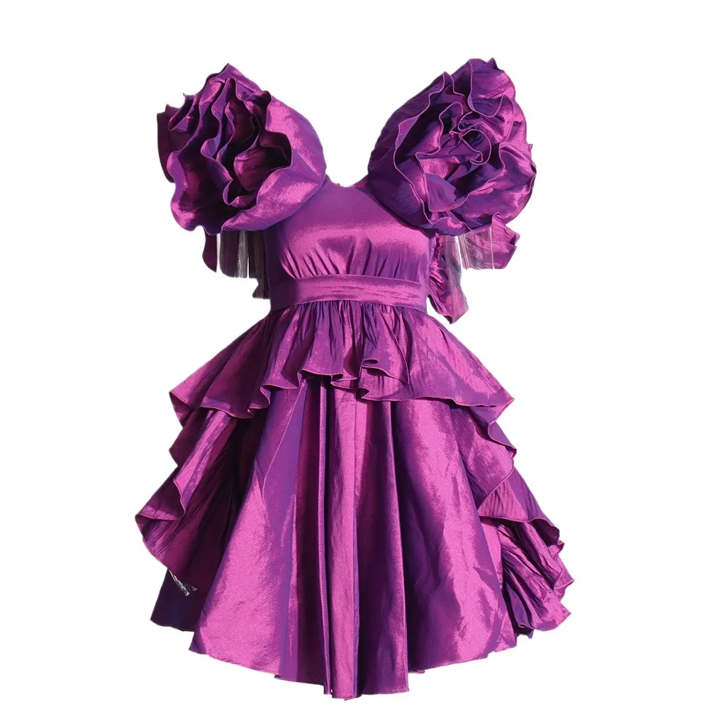 Doris Fanny Solid Patchwork Appliques Dress For Women V Neck High Waist Spliced Ruffled Irregular Hem Slim Chic Dress Female
Doris Fanny Solid Patchwork Appliques Dress For Women V Neck High Waist Spliced Ruffled Irregular Hem Slim Chic Dress Female