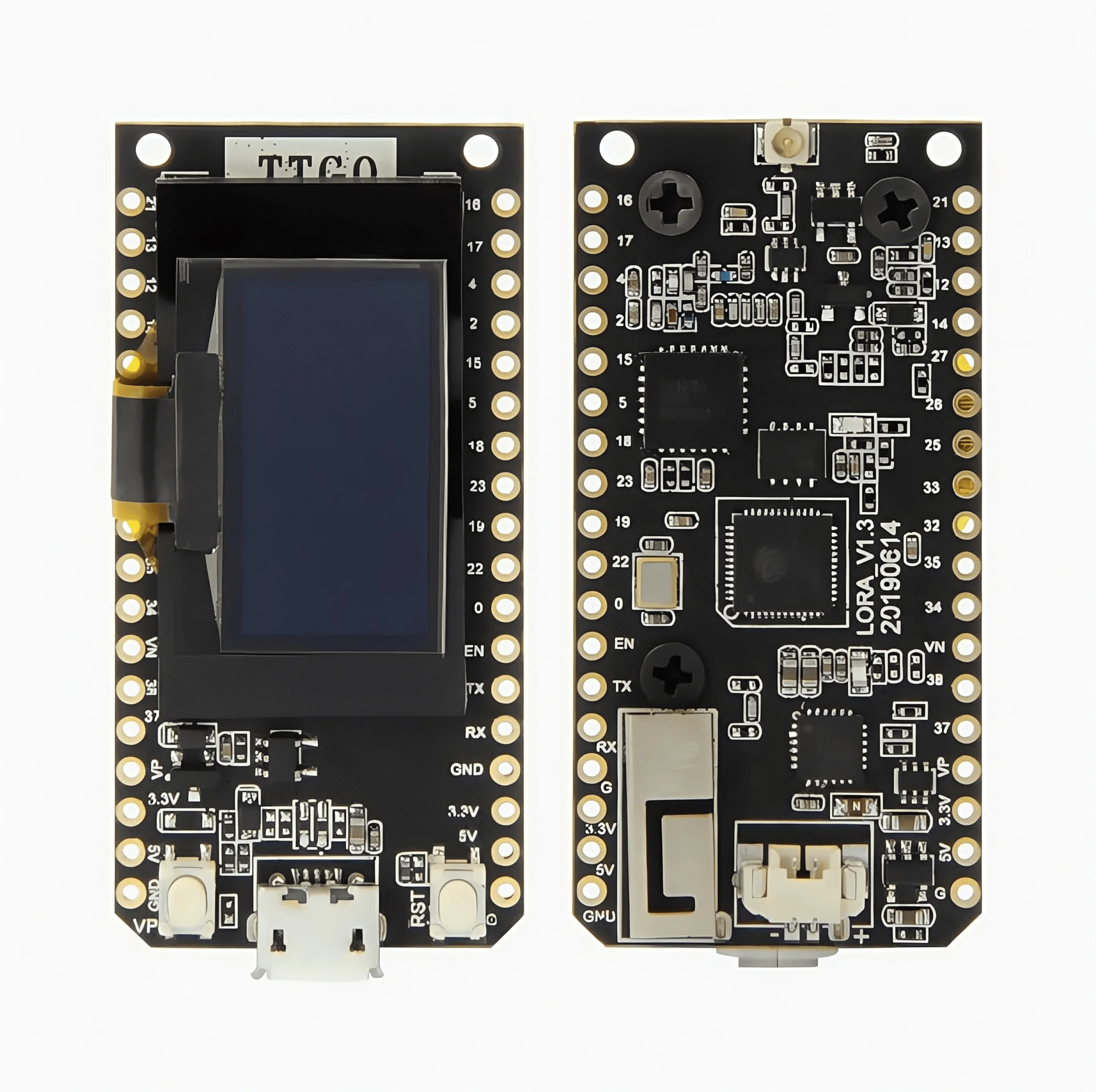 LILYGO® LORA32 V1.3 868/915Mhz MCU32 0.96 inch OLED wireless module development board
LILYGO® LORA32 V1.3 868/915Mhz MCU32 0.96 inch OLED wireless module development board