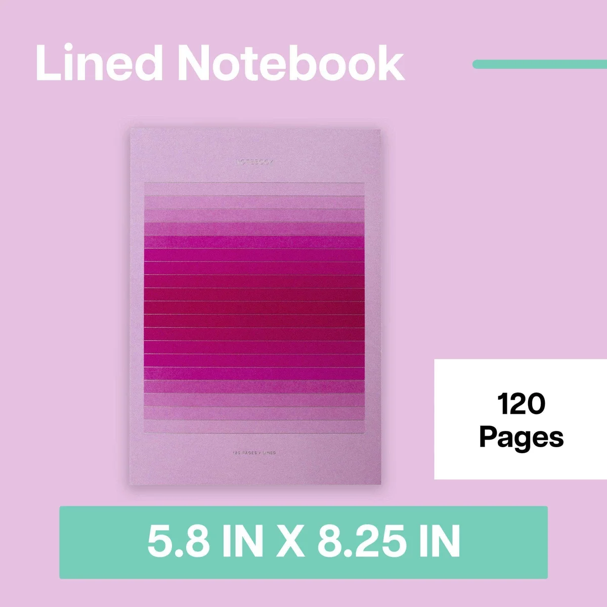 120 Pages College Rule Notebook Pink 5.875 x 8.25 Inches
120 Pages College Rule Notebook Pink 5.875 x 8.25 Inches