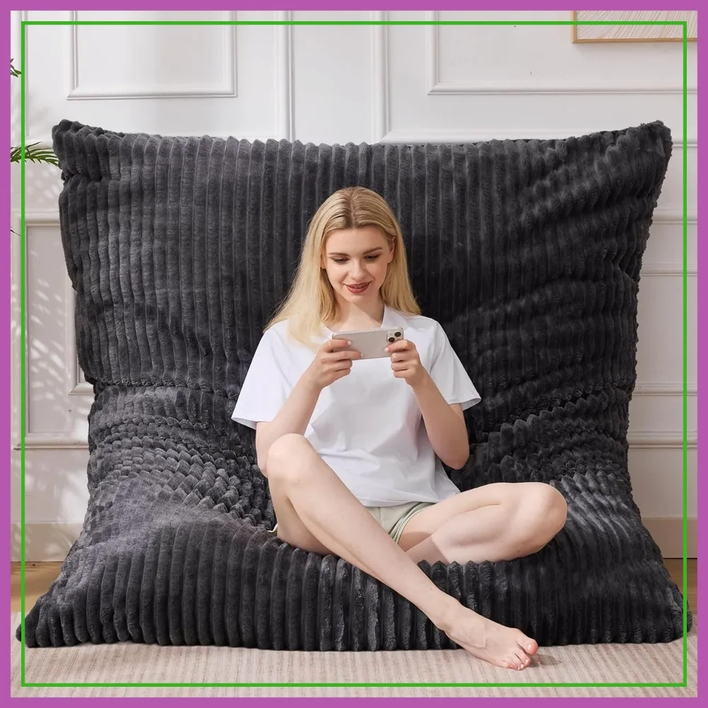 4 in 1 Convertible Bean Bag Chair for Adults, Memory Foam Floor Cushion with Removable Cover, Dark Grey, Giant Size
4 in 1 Convertible Bean Bag Chair for Adults, Memory Foam Floor Cushion with Removable Cover, Dark Grey, Giant Size