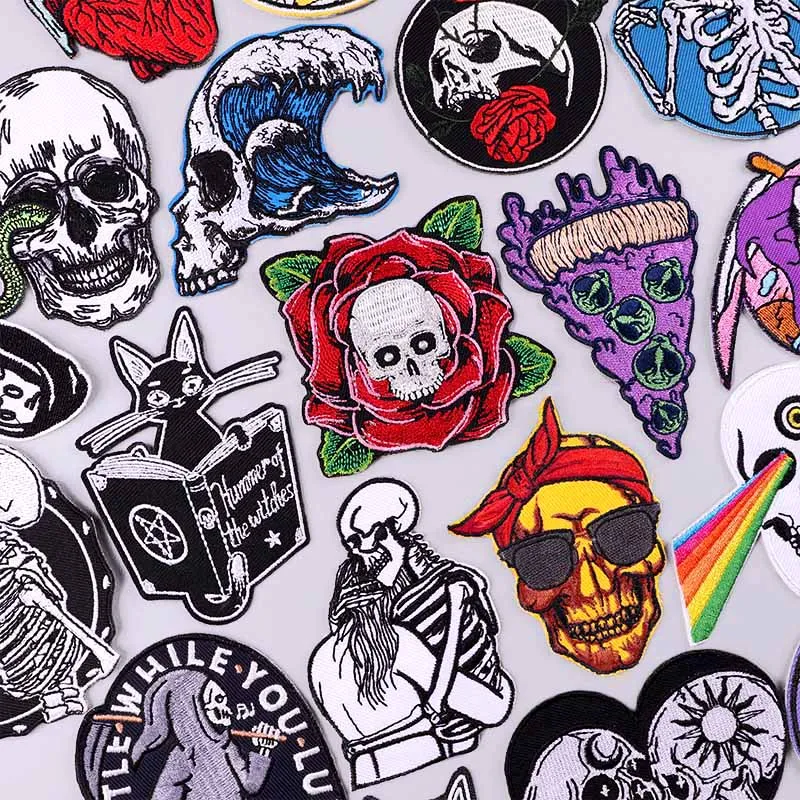 Патчи с черепом в стиле «ужас/панк», наклейки на одежду с вышивкой скелета «сделай сам», нашивки для одежды, наклейки, Значки для одежды
Патчи с черепом в стиле «ужас/панк», наклейки на одежду с вышивкой скелета «сделай сам», нашивки для одежды, наклейки, Значки для одежды