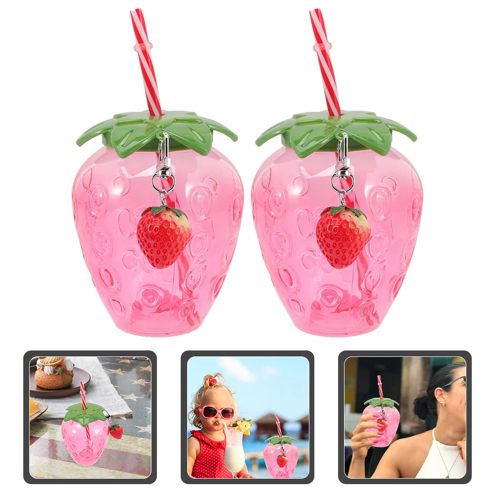 2 Pcs Milk Tea Cup Water Bottle Straw Strawberry Beverage Juice Glass Travel Sippy
2 Pcs Milk Tea Cup Water Bottle Straw Strawberry Beverage Juice Glass Travel Sippy