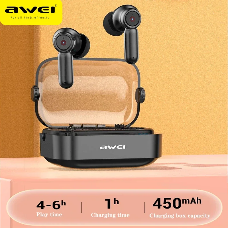 Awei T58 Bluetooth 5.3 Wireless Headphones In Ear Earphones HiFi Bass TWS Earbuds With RGB Lighting Low Latency Gaming Headset
Awei T58 Bluetooth 5.3 Wireless Headphones In Ear Earphones HiFi Bass TWS Earbuds With RGB Lighting Low Latency Gaming Headset