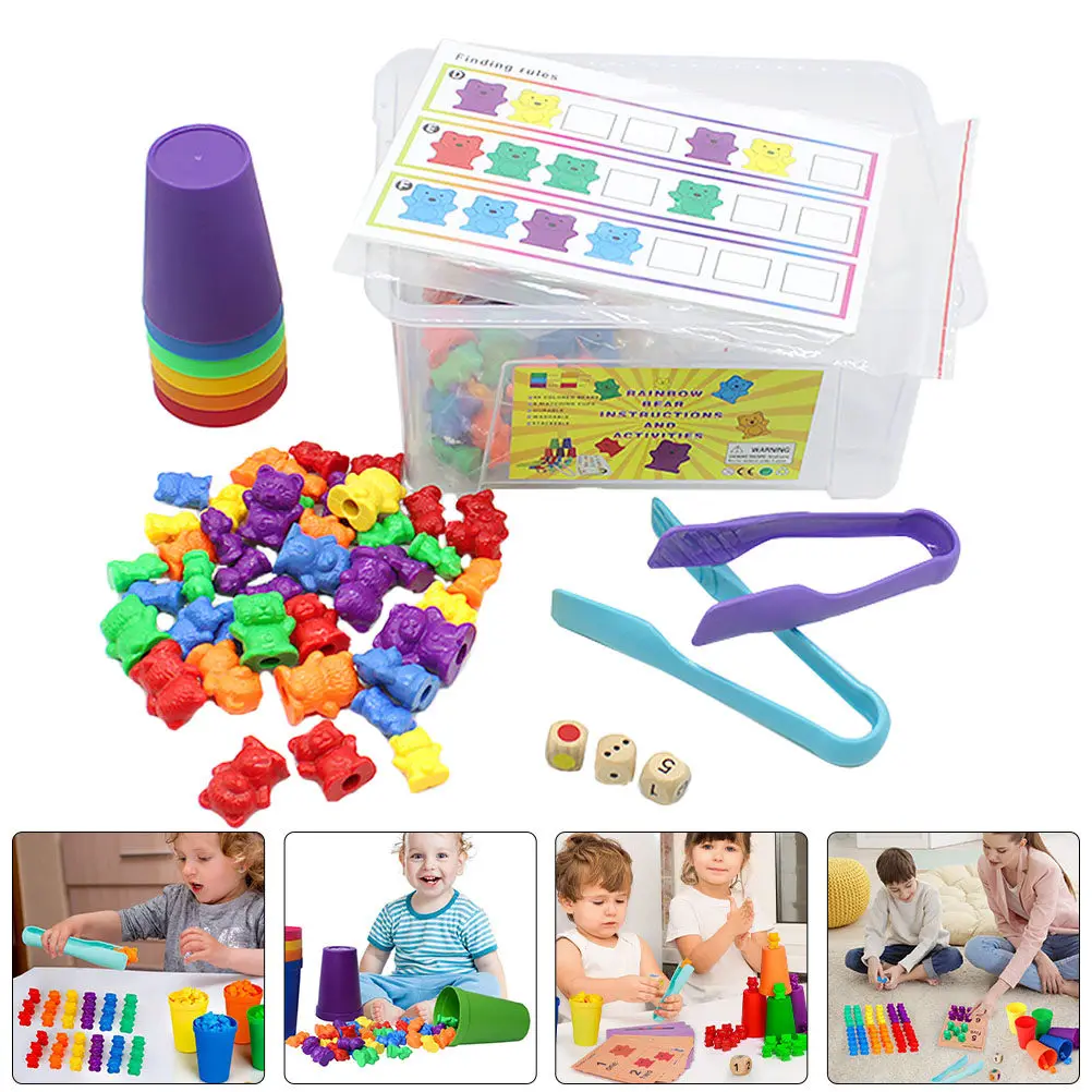 1Set Premium ABS Counting Bear Beads Mathematics Teaching Aid for Babies Bright Color Sorting Game Stimulates Imagination
1Set Premium ABS Counting Bear Beads Mathematics Teaching Aid for Babies Bright Color Sorting Game Stimulates Imagination