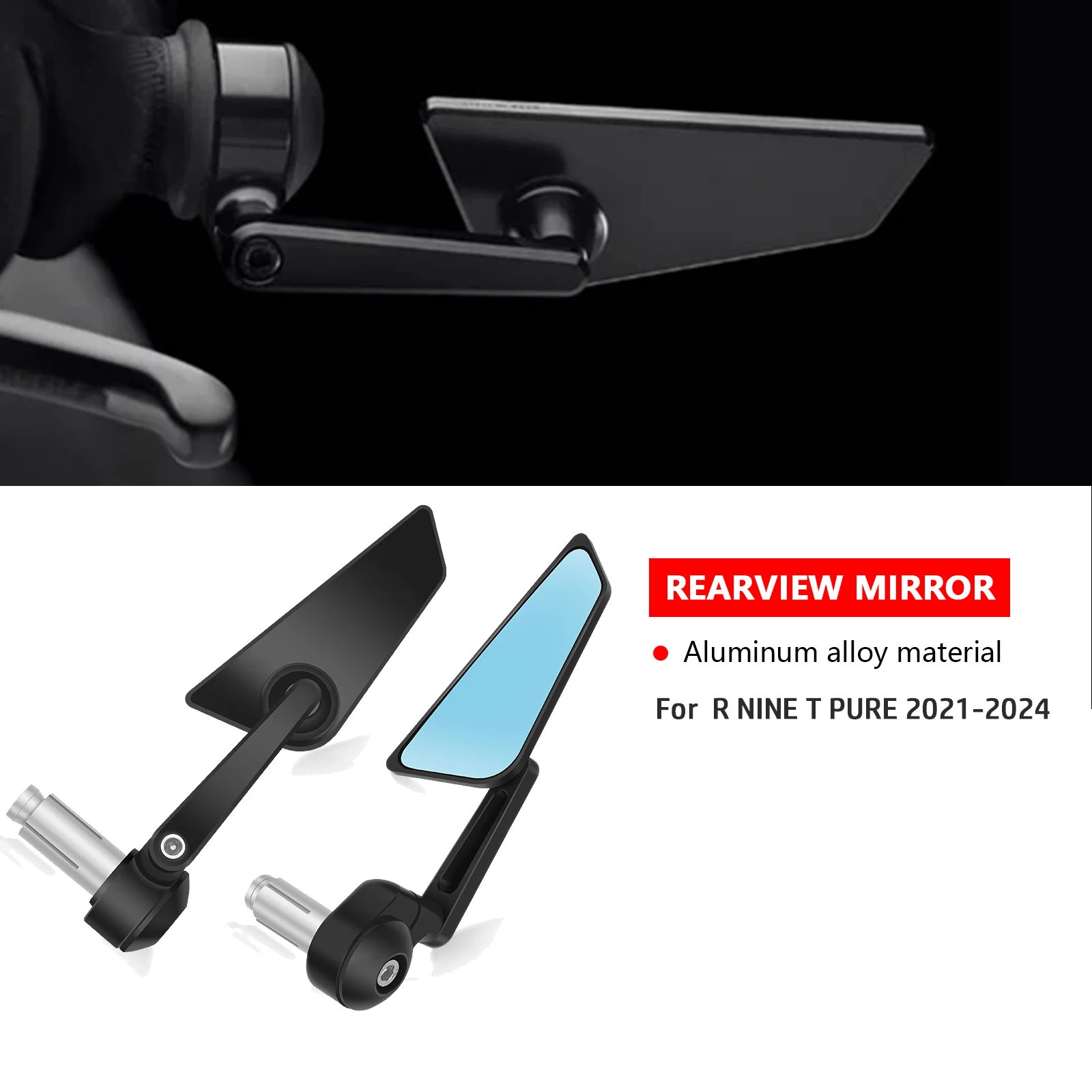 For R Nine T PURE 2021-2024 Universal Side Mirror Handlebar Rearview Mirrors Adjustable Rotate Motorcycle view reversing
For R Nine T PURE 2021-2024 Universal Side Mirror Handlebar Rearview Mirrors Adjustable Rotate Motorcycle view reversing