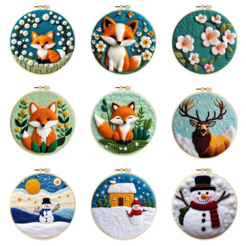 Snow Scene Needle Felt Starter Kits For Adults Diy Wool Felting Painting Beginners Kit Embroidery Frame Wool Needlework Crafts
Snow Scene Needle Felt Starter Kits For Adults Diy Wool Felting Painting Beginners Kit Embroidery Frame Wool Needlework Crafts
