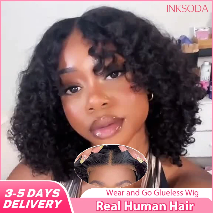 16Inch Wear And Go Glueless Bob Wig Human Hair Short Curly Deep Wave Lace Front Wigs Pre Cut Brazilian Hair 4x4 5X5 HD Lace Closure Wig 220% Density Pre-Plucked No Lace Front Closure Ready to Wear Natural Human Hair Lace Front Wigs For Women
16Inch Wear And Go Glueless Bob Wig Human Hair Short Curly Deep Wave Lace Front Wigs Pre Cut Brazilian Hair 4x4 5X5 HD Lace Closure Wig 220% Density Pre-Plucked No Lace Front Closure Ready to Wear Natural Human Hair Lace Front Wigs For Women