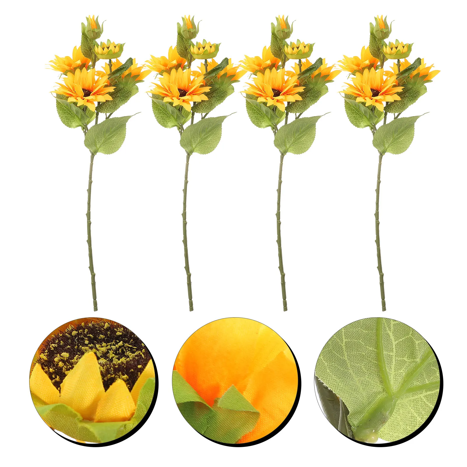 4 шт. реалистичных искусственных подсолнухов, простые в уходе, для дома, сада, свадебного декора, искусственные цветы
4 шт. реалистичных искусственных подсолнухов, простые в уходе, для дома, сада, свадебного декора, искусственные цветы