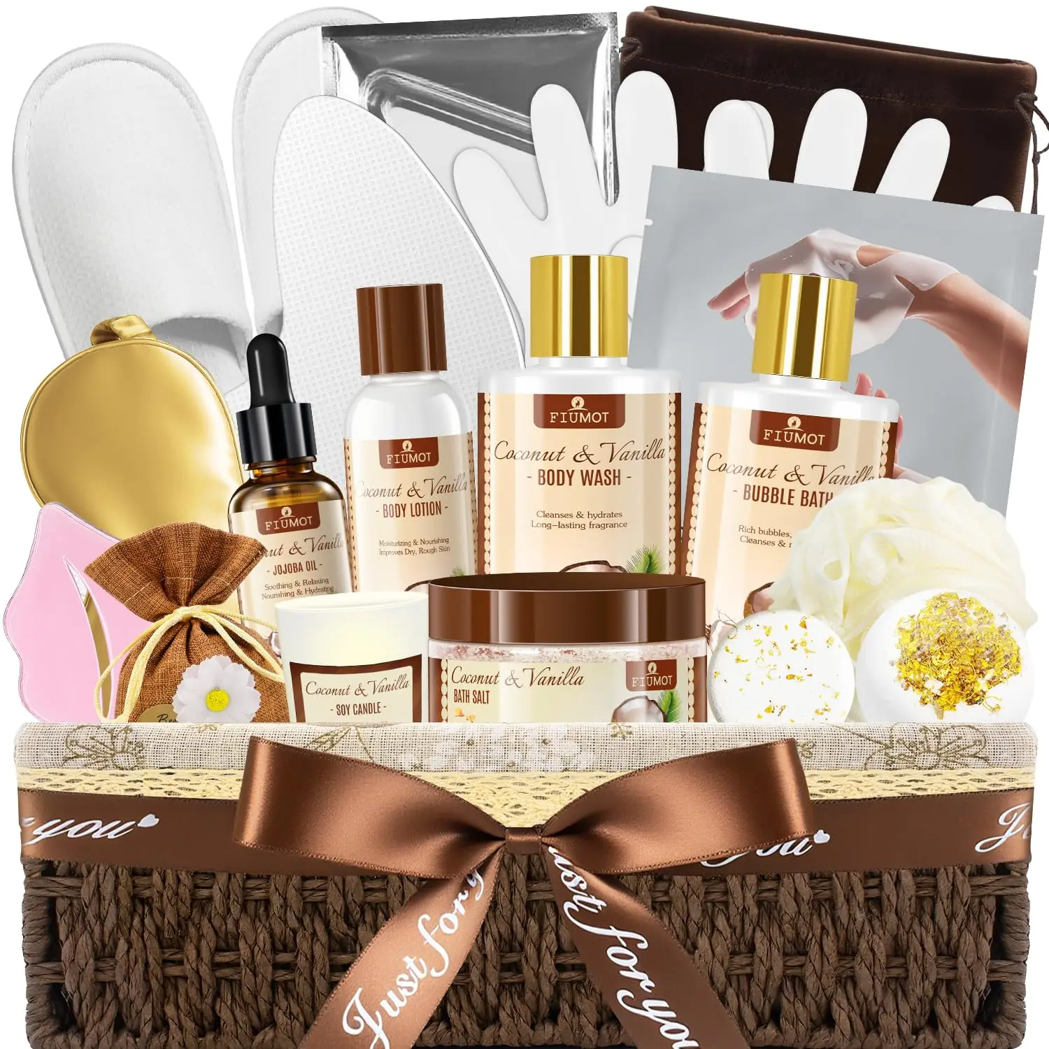 Bath and Body Gift Basket Set for Women - Coconut Vanilla Spa Gift Basket - Premium 21‑Piece Luxury Bath & Body Gift Set for Sel
Bath and Body Gift Basket Set for Women - Coconut Vanilla Spa Gift Basket - Premium 21‑Piece Luxury Bath & Body Gift Set for Sel