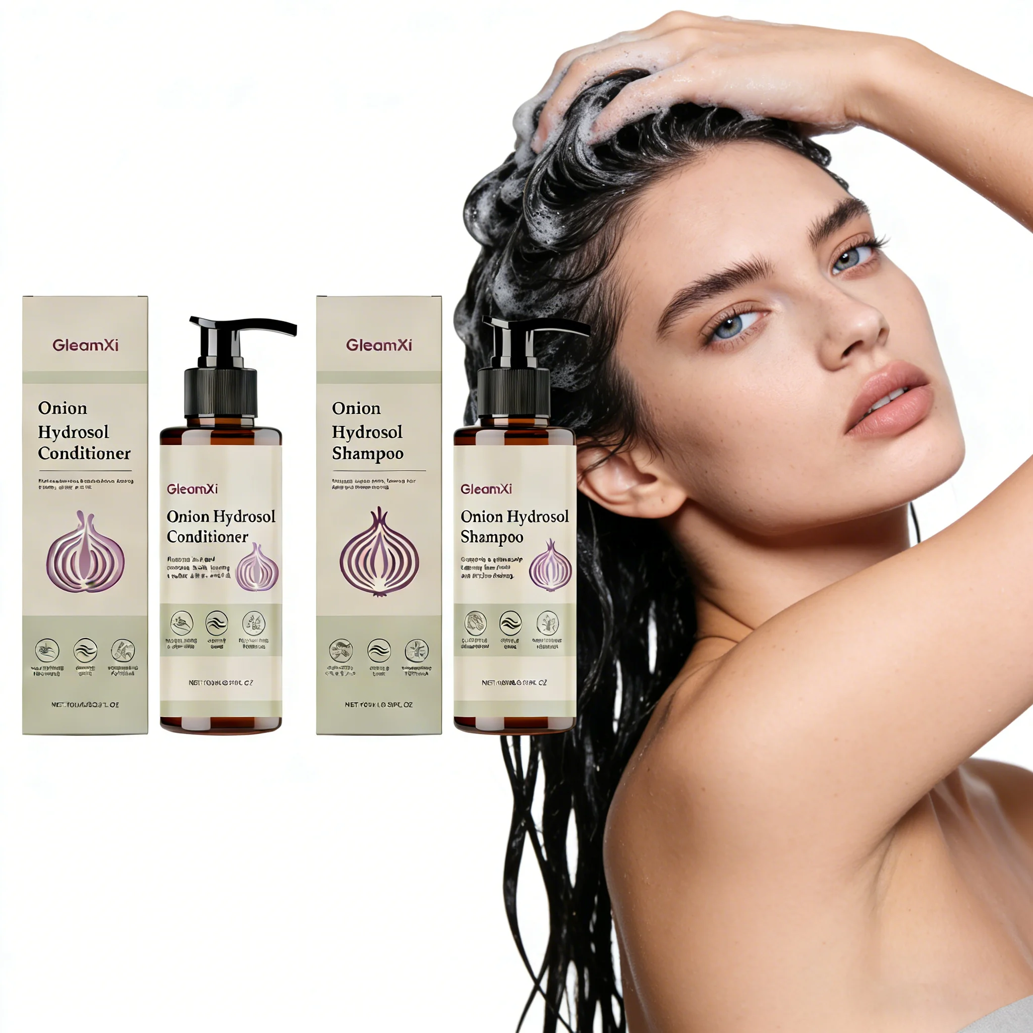 Onion Shampoo Conditioner For Hair Growth Anti Loss Moisturizing Oil Control Soft Shiny Hair Repair Damage Frizzy Cleaning Scalp
Onion Shampoo Conditioner For Hair Growth Anti Loss Moisturizing Oil Control Soft Shiny Hair Repair Damage Frizzy Cleaning Scalp