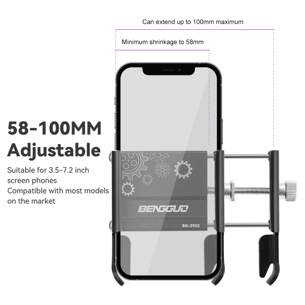 Bicycle Phone Stand Aluminium Alloy Bike Phone Support Bracket 360 Degree Rotation Shockproof Cycling Accessories
Bicycle Phone Stand Aluminium Alloy Bike Phone Support Bracket 360 Degree Rotation Shockproof Cycling Accessories