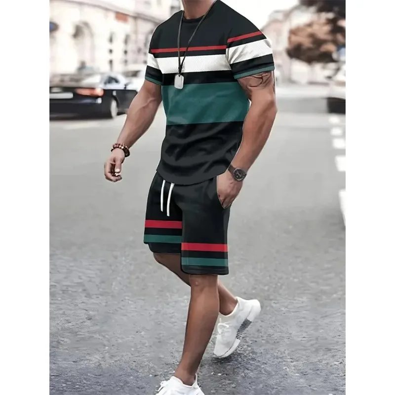 2025 3D Printed Men's Summer New Style Sports Training Wear Round Neck Short-sleeved T-shirt and Shorts Set Two-piece Set
2025 3D Printed Men's Summer New Style Sports Training Wear Round Neck Short-sleeved T-shirt and Shorts Set Two-piece Set