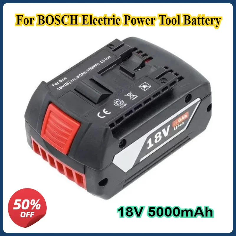 18V 5000mAh Lithium Battery for Bosch Tool Rechargeable Lithium-ion Battery BAT609 BAT610G BAT618 BAT620 BAT622 GSR
18V 5000mAh Lithium Battery for Bosch Tool Rechargeable Lithium-ion Battery BAT609 BAT610G BAT618 BAT620 BAT622 GSR