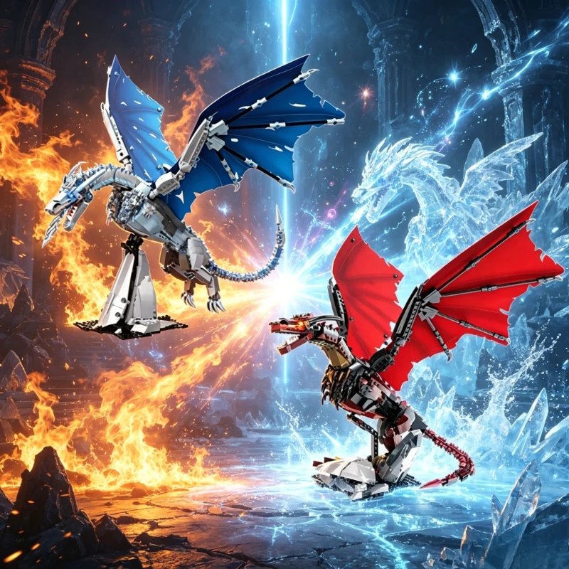 Magic Themed Ice Fire Dragon Block Model, Movie Replica 3D Assembled Figurine, Home Interior Decor, Premium Collectible Gift
Magic Themed Ice Fire Dragon Block Model, Movie Replica 3D Assembled Figurine, Home Interior Decor, Premium Collectible Gift