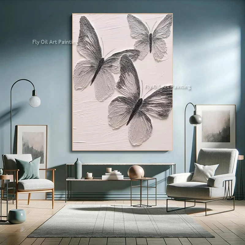 Handpainted Abstract Black And White Simple Canvas Oil Painting Special Home Wall Decor Items New Grey Beige Butterfly Artwork
Handpainted Abstract Black And White Simple Canvas Oil Painting Special Home Wall Decor Items New Grey Beige Butterfly Artwork