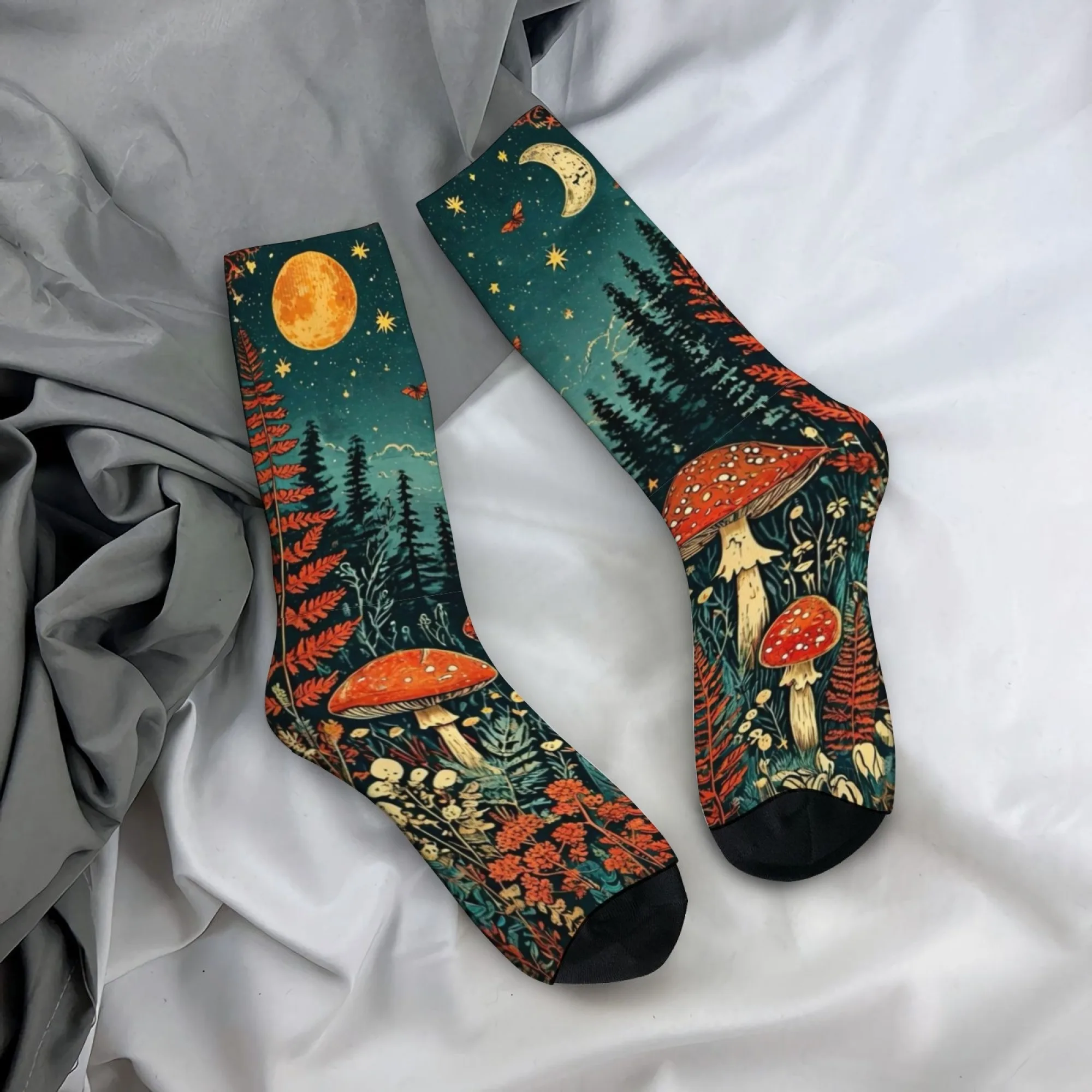 Dark Forest Men's Mushroom-Print Socks Novelty Funny Retro-Gothic Style Socks Skin-Friendly Soft and Non-Slip Outdoor Socks
Dark Forest Men's Mushroom-Print Socks Novelty Funny Retro-Gothic Style Socks Skin-Friendly Soft and Non-Slip Outdoor Socks