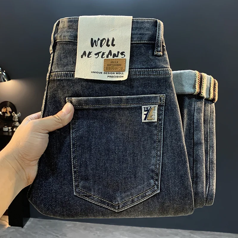 Осень 2025 года, зауженные джинсы, мужской стиль, новинка 2025, модные брендовые эластичные мужские брюки высокого класса с прямыми штанинами, облегающие брюки с маленькими штанинами
Осень 2025 года, зауженные джинсы, мужской стиль, новинка 2025, модные брендовые эластичные мужские брюки высокого класса с прямыми штанинами, облегающие брюки с маленькими штанинами