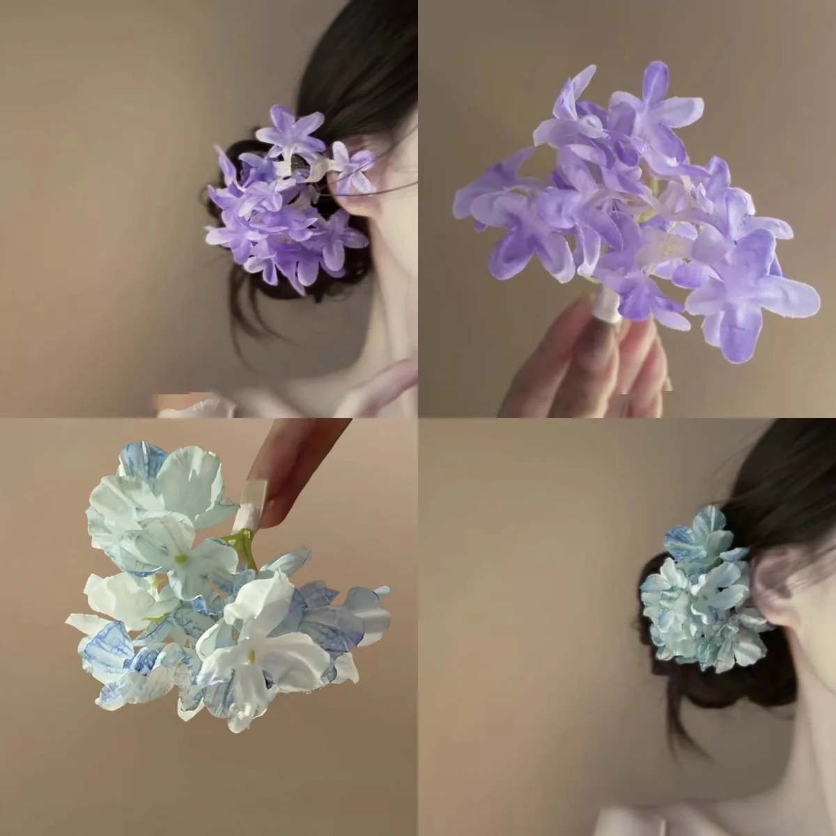 Blue hydrangea flower hairpin female atmosphere head flower headgear hair accessories side clip hairpin
Blue hydrangea flower hairpin female atmosphere head flower headgear hair accessories side clip hairpin