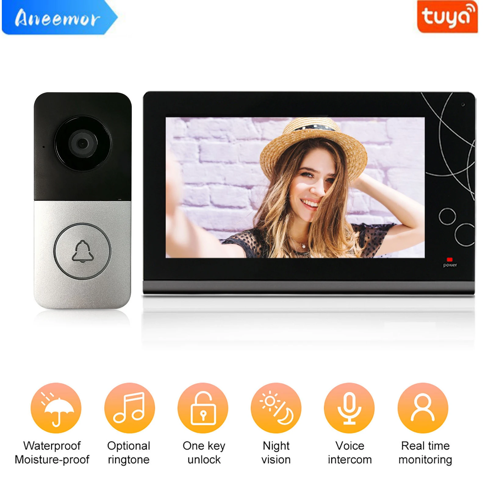7 Inch LCD Touch Screen Indoor Villa Intelligent Door Phone Building Tuya Smart Video Intercom Doorbell for Home Security
7 Inch LCD Touch Screen Indoor Villa Intelligent Door Phone Building Tuya Smart Video Intercom Doorbell for Home Security