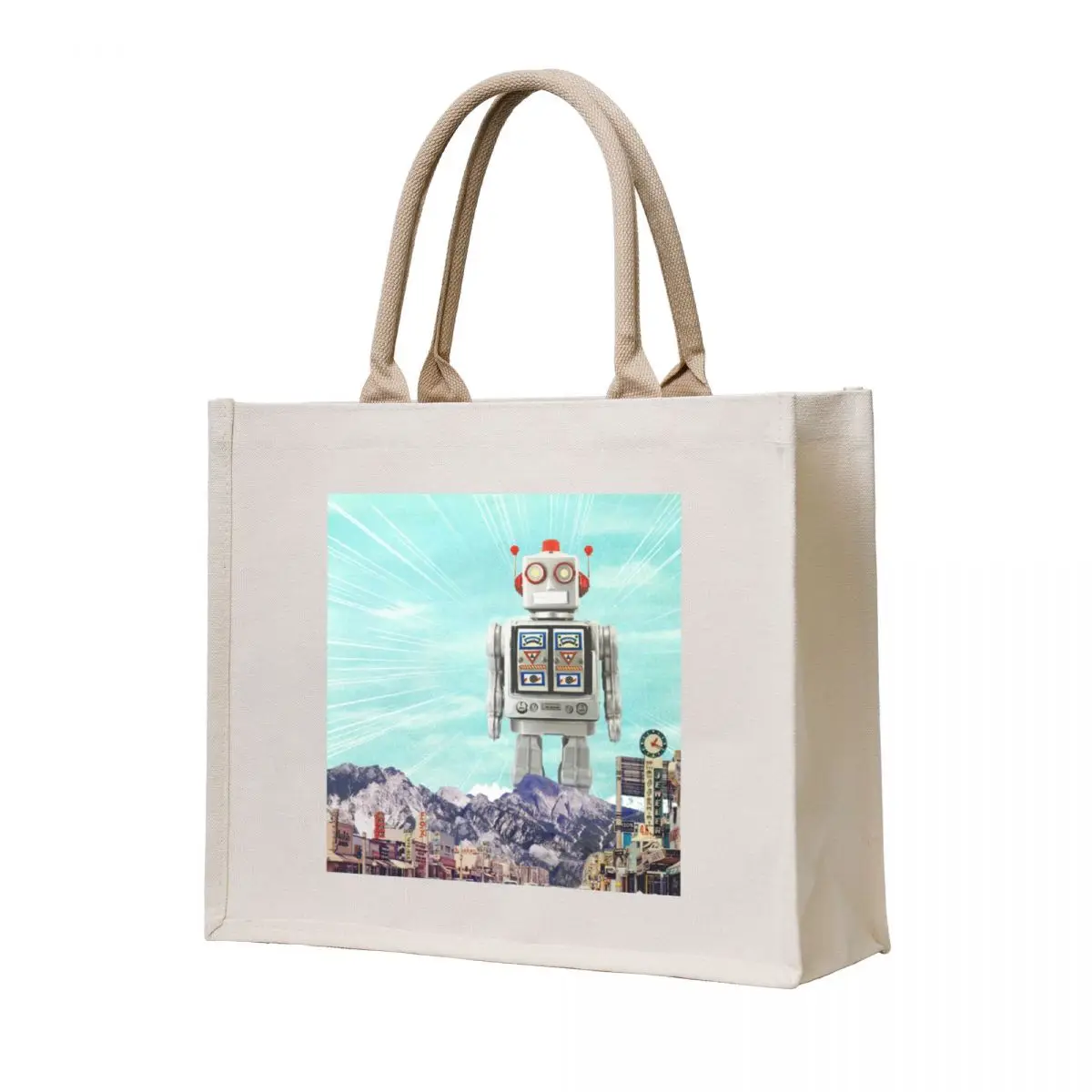 Robot in Town Tote Bag canvas tote bag handbag bags luxury women supermarket folding bag 
Robot in Town Tote Bag canvas tote bag handbag bags luxury women supermarket folding bag