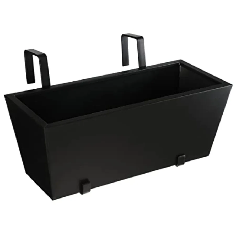1pk Metal Railing Planter - Balcony Flower Box - Deck Rail Boxes - House Apartment Plant Pot - Black
1pk Metal Railing Planter - Balcony Flower Box - Deck Rail Boxes - House Apartment Plant Pot - Black
